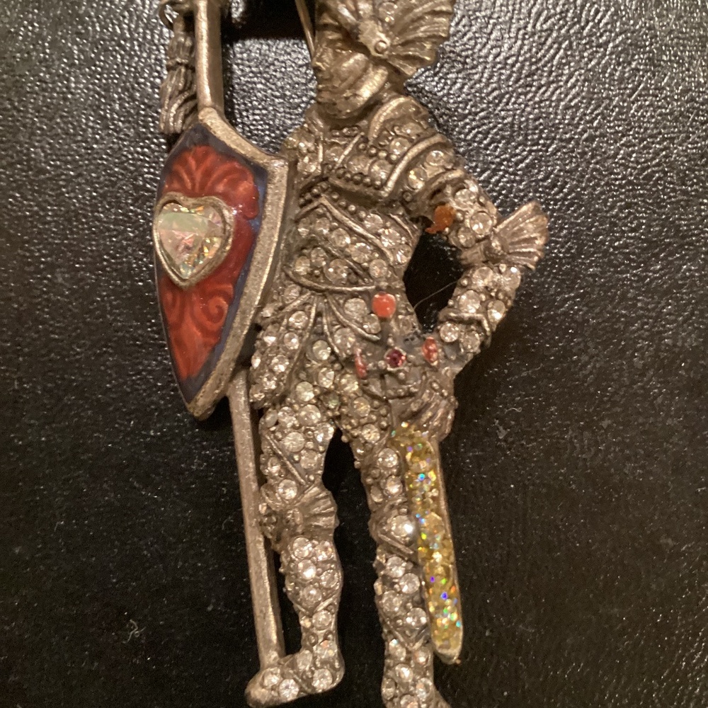Vintage Kirk’s Folly Knight In Shining Armor Brooch